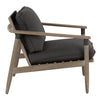 Design Warehouse - 127789 - Sutherland Outdoor Teak and Rope Relaxing Chair (Graphite/Clay)  - Clay