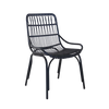 Design Warehouse - 126216 - Sydney Outdoor Wicker Dining Chair (Black)  - Black cc