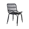 Design Warehouse - 126216 - Sydney Outdoor Wicker Dining Chair (Black)  - Black cc