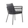 Design Warehouse - 126864 - Usso Outdoor Dining Chair (Coal)  - Blend Coal cc