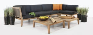 Ventura reclaimed teak outdoor furniture collection set