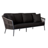 Design Warehouse - 126444 - Washington Rope Outdoor Sofa (Black Cushions)  - Black cc
