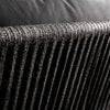 Design Warehouse - 126443 - Washington Rope Outdoor Loveseat (Black Cushions)  - Black