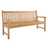 Design Warehouse - Wave Teak Outdoor Bench (3 Seat) 42222866333995- cc
