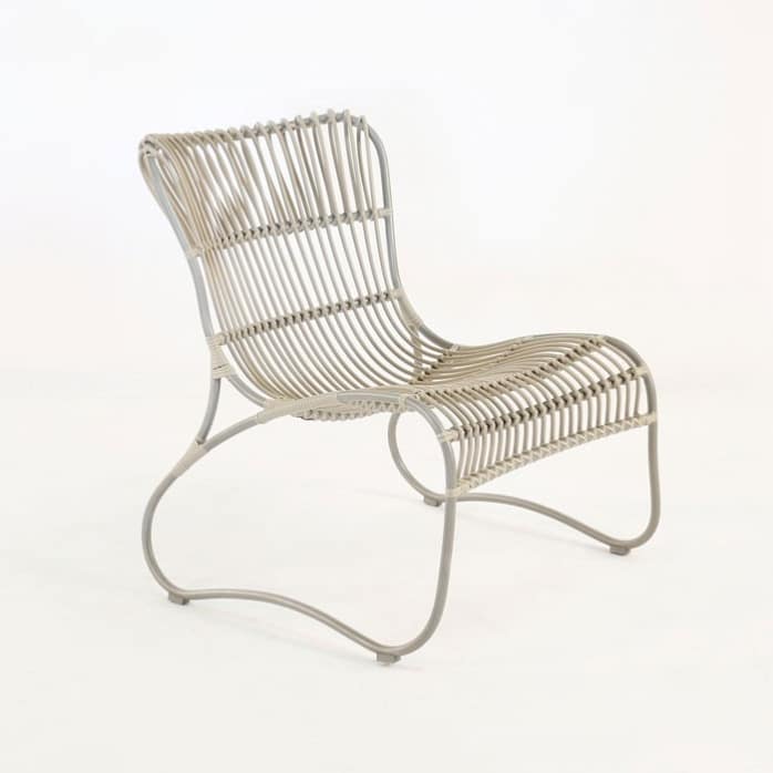 Weave Wicker and Aluminium Relaxing Chair angle view