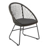 Picture of Zaha Cross Weave Outdoor Dining Chair - Agora Panama Coal