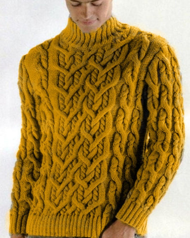 Men Hand Knit Turtleneck Sweater 210B – KnitWearMasters