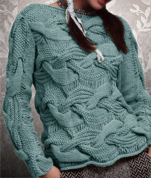 Women's Hand Knitted Boatneck Sweater 10C – KnitWearMasters