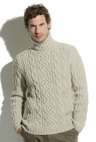 Men's Hand Knitted Turtleneck Sweater 11B – KnitWearMasters