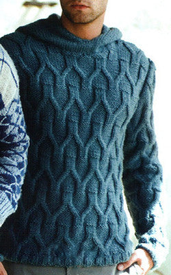 Men's Hand Knitted Hooded Sweater 18B – KnitWearMasters