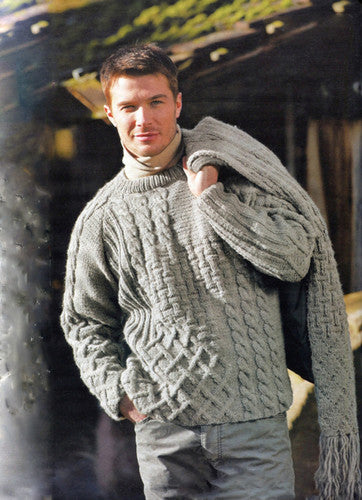 Men's Hand Knitted Crewneck Sweater 19B – KnitWearMasters