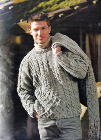 Men's Hand Knitted Crewneck Sweater 19B – KnitWearMasters