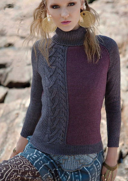 Комбинированные свитера из двух цветов