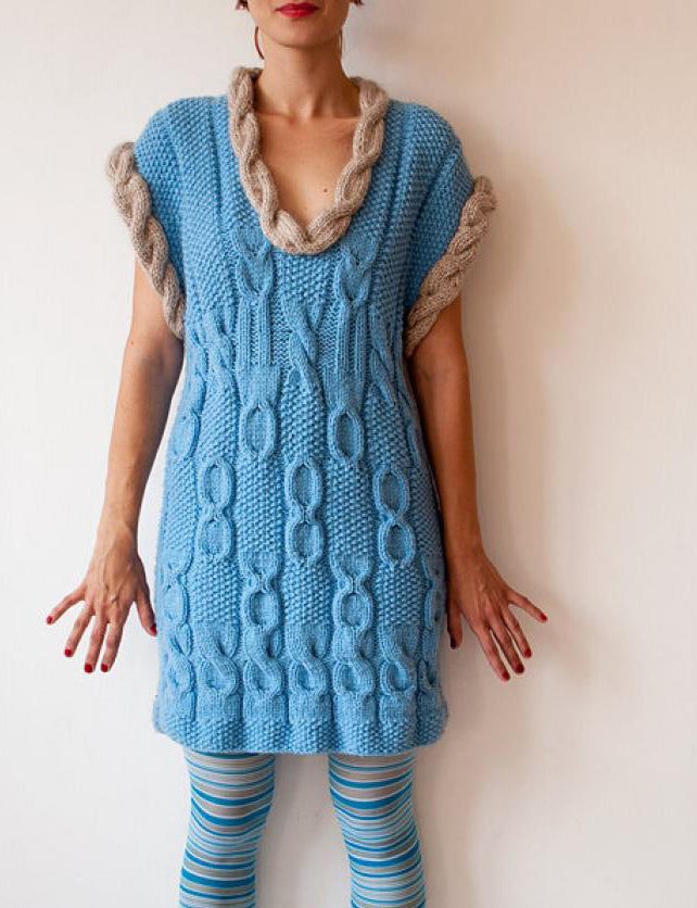 Women's Hand Knit Dress 37E KnitWearMasters