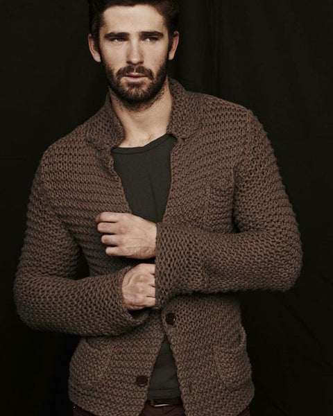 Men's hand knit cardigan 32A – KnitWearMasters