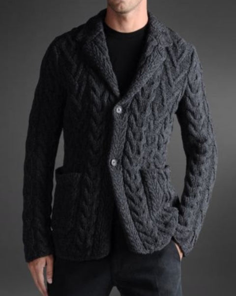 Men Hand Knit Cable Cardigan 79A – KnitWearMasters