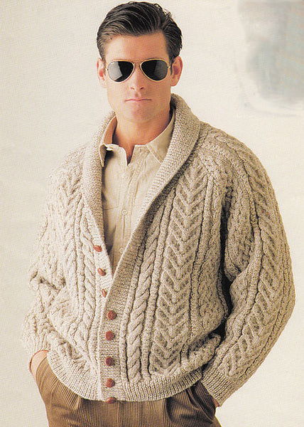 Men's hand knit cardigan 35A – KnitWearMasters