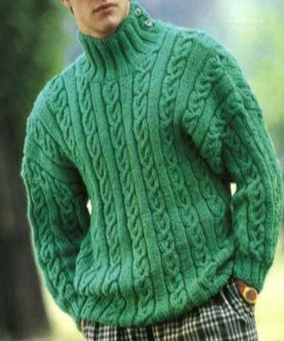 Men's Hand Knit Turtleneck Sweater 113B – KnitWearMasters