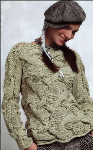 Women's Cable Knit Boatneck Sweater 40C – KnitWearMasters