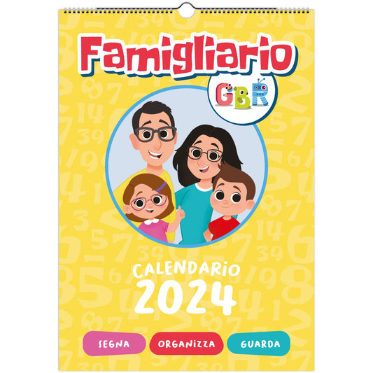 Calendario per Famiglie a 3 Componenti: Famigliario Famiglia GBR 2024 –  Cose di Famiglia