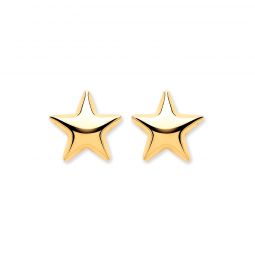 9ct Yellow Gold Star Stud