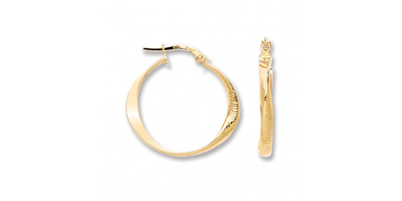9ct gold non tarnish earrings Fjewellery.co.uk