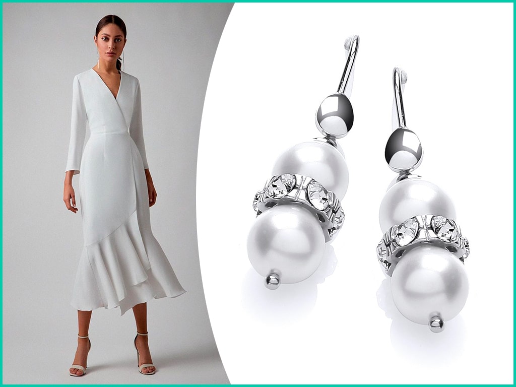 Real pearls earrings