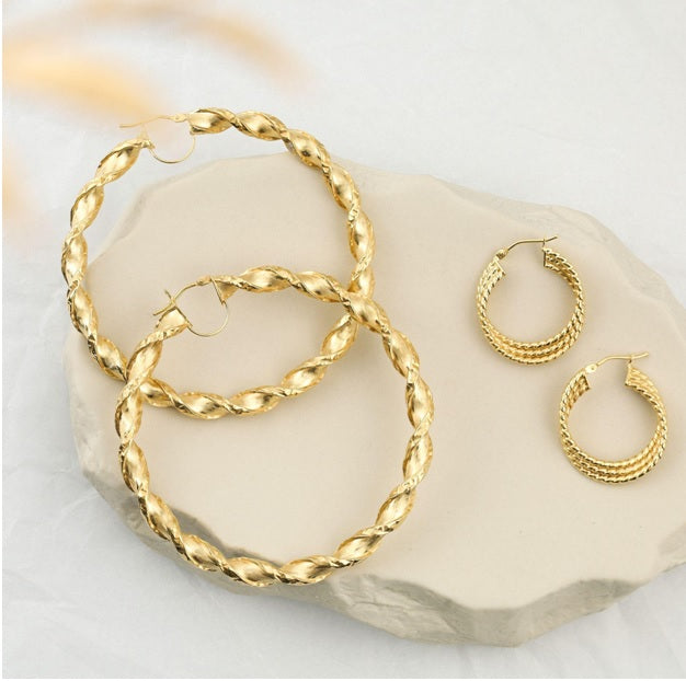 These large gold hoops