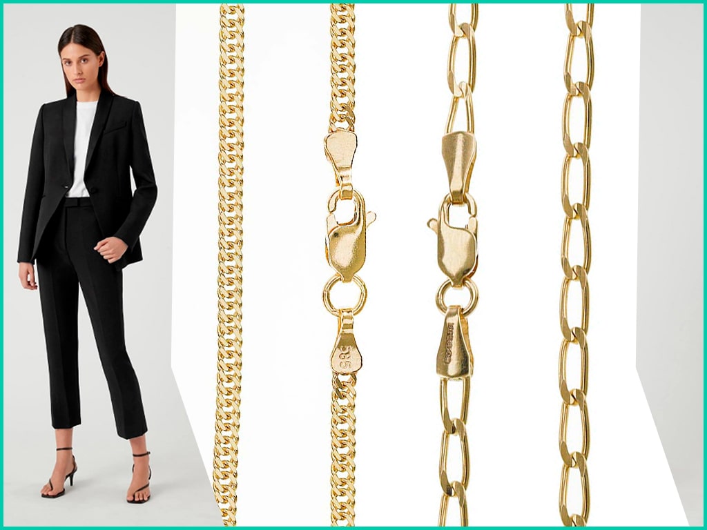 24 inch Gold Curb Chains