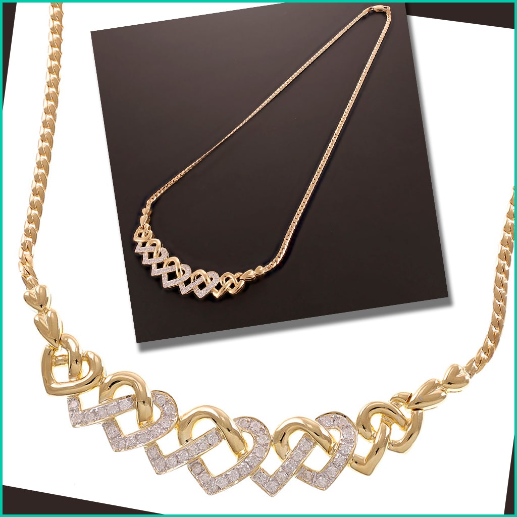 Gold Necklaces with Diamond