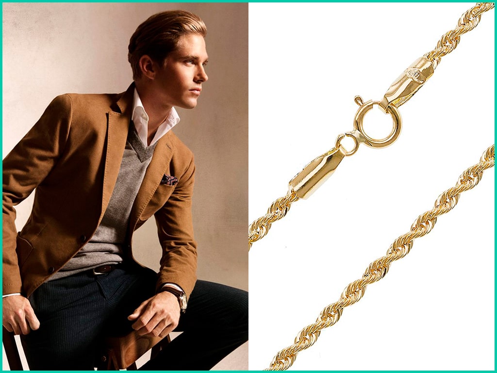 Mens Gold Rope Chains