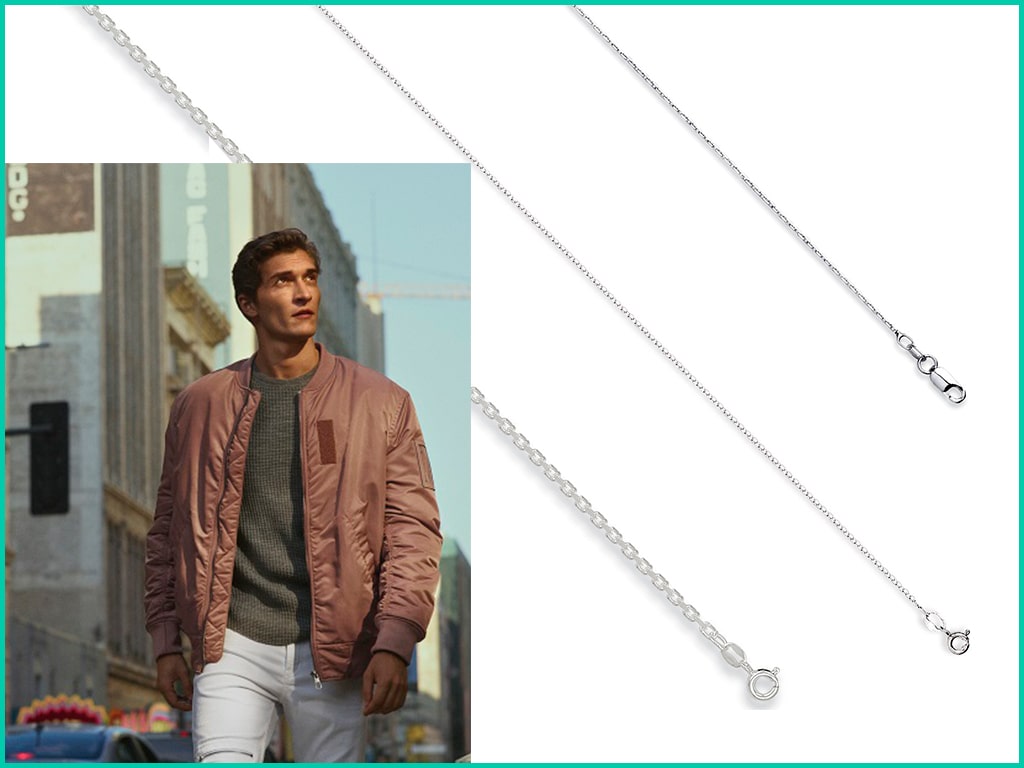Diamond Cut Chains made of Sterling Silver for Mens
