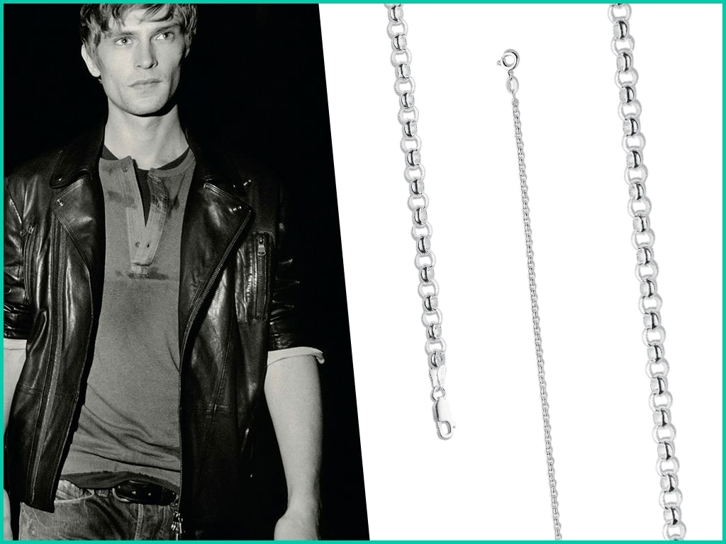 Mens Silver Belcher Chains