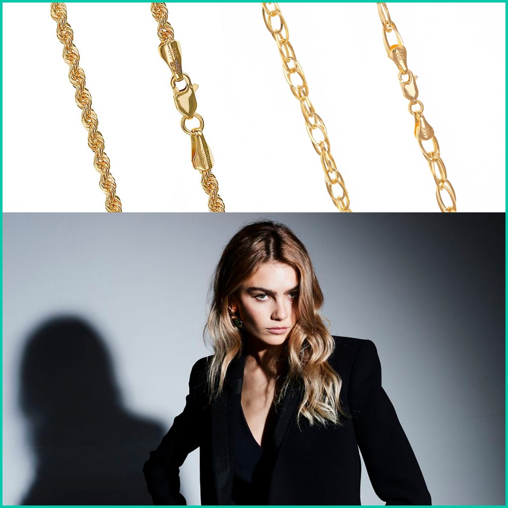 Womens Gold Rope Chains