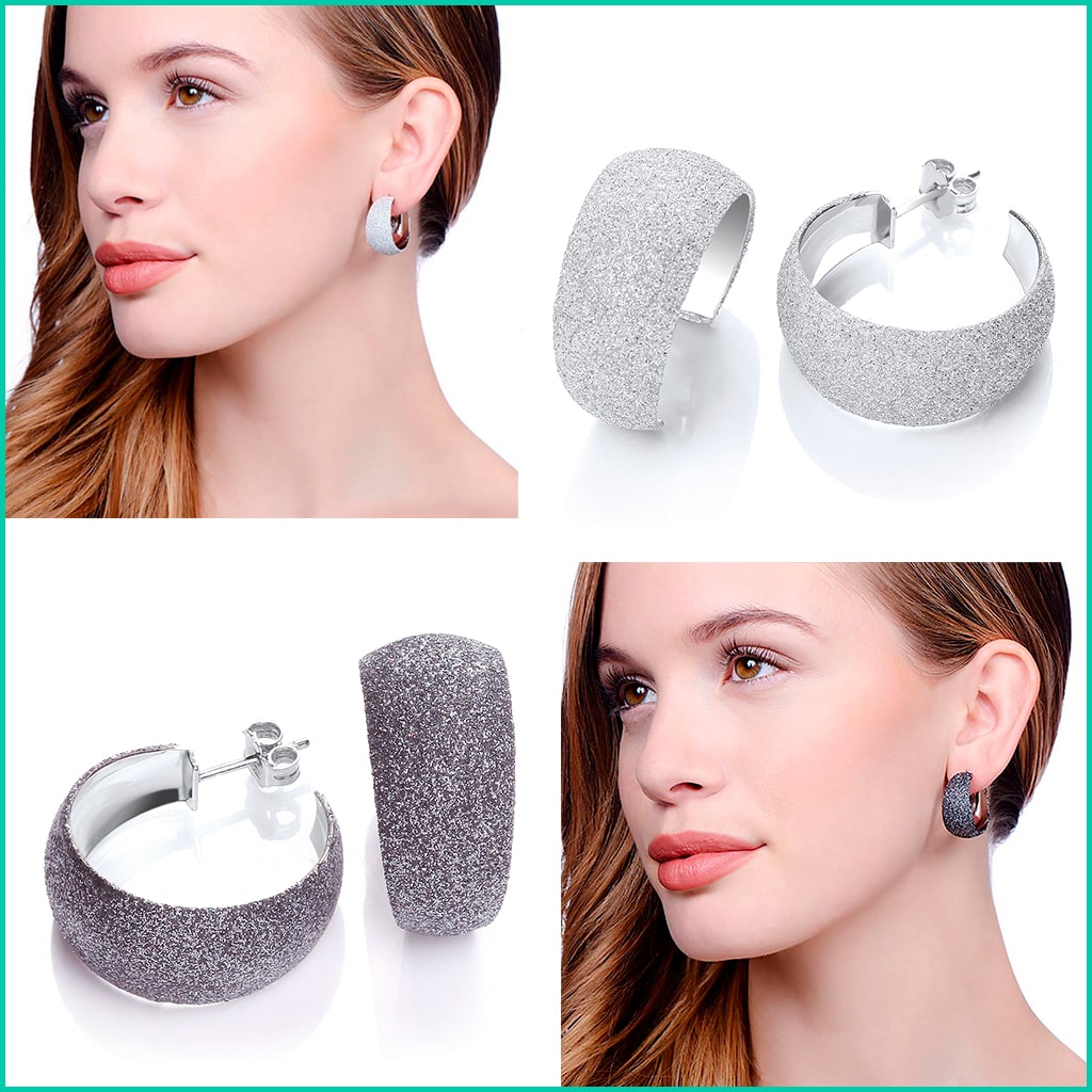 Female hoop earrings