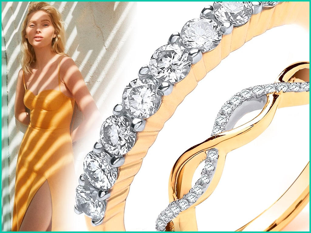 Eternity Rings made of Yellow Gold with Diamond