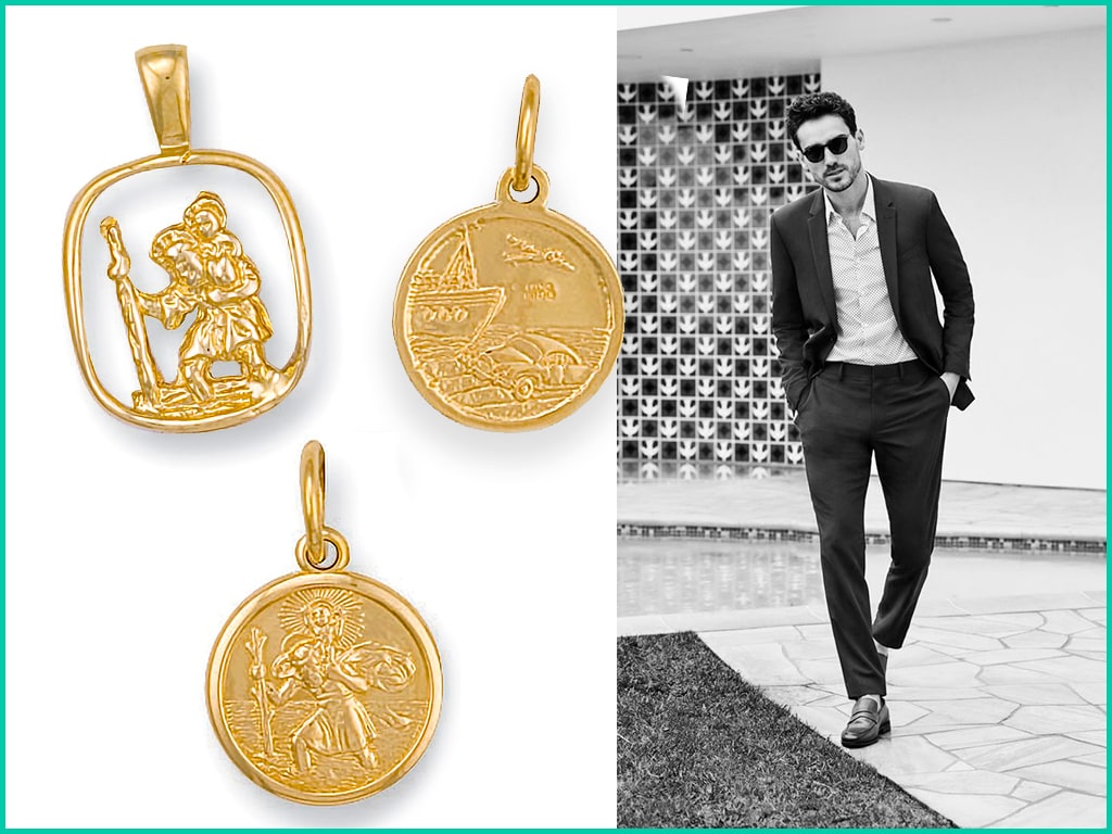 St. Christopher Pendants made of Yellow Gold