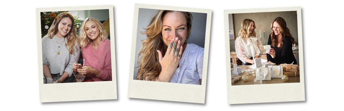 Carrie Elizabeth jewellery polaroids | Shows Carrie with Ferne cotton & zoe sugg