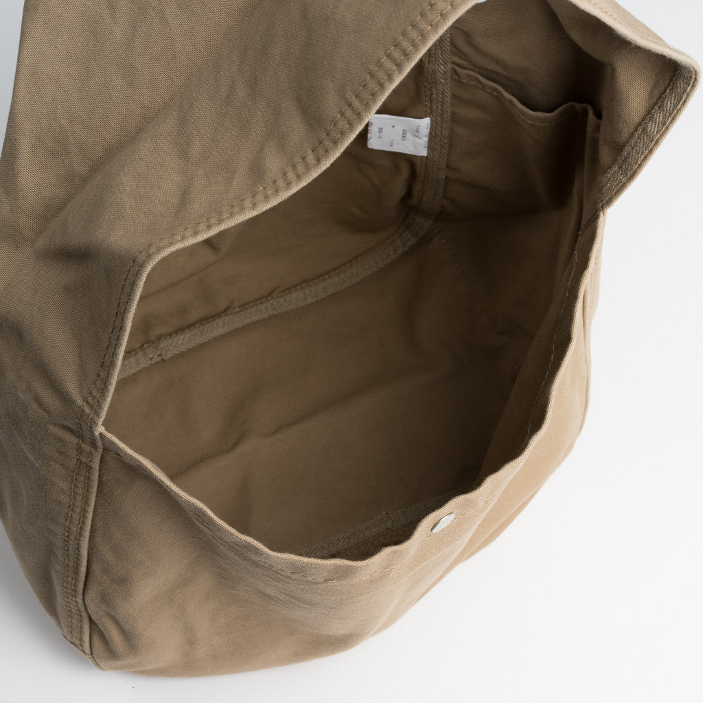 Cotton shoulder bag in light brown – wabizest