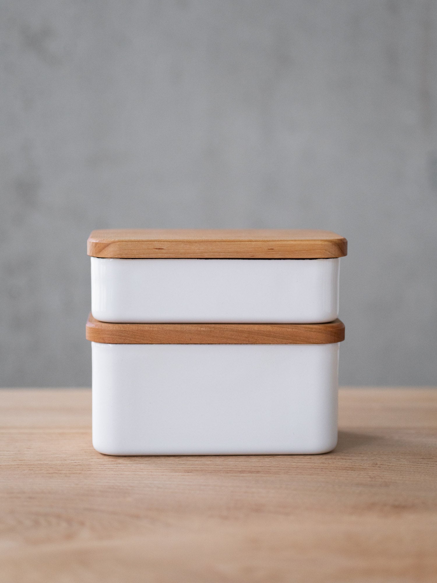 Noda Horo White Series Enamel Rectangle Shallow Food Containers with L -  Globalkitchen Japan