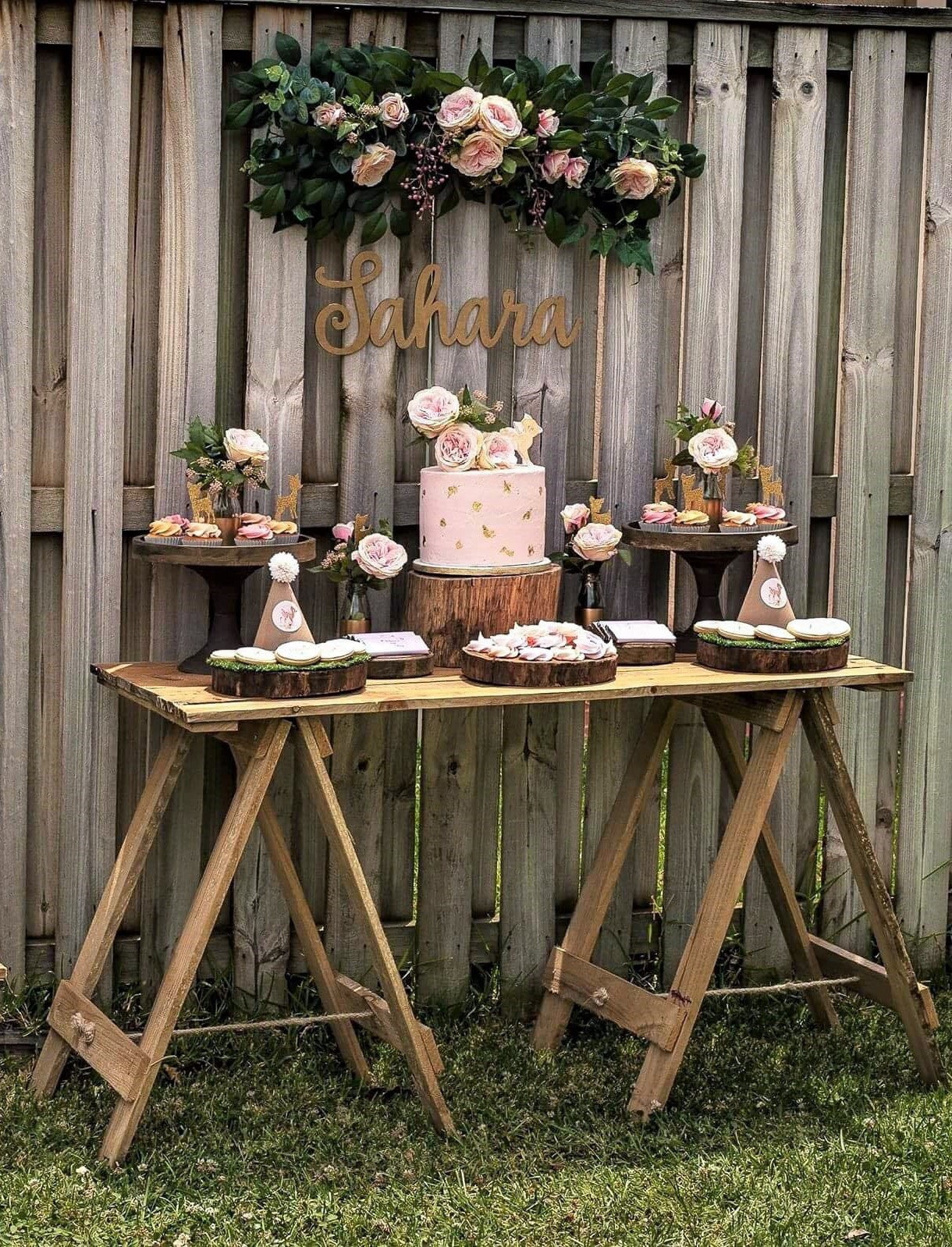 Rustic Wooden Trestle Table Saffy May