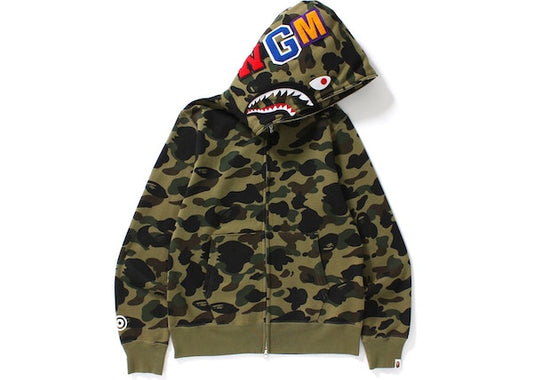 BAPE Camo Shark Full Zip Hoodie Purple - Victoria Jacket