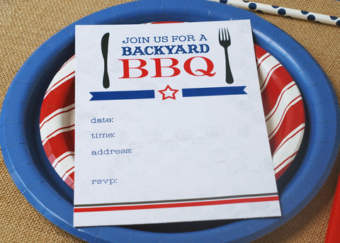 free cookout barbecue printable invitation