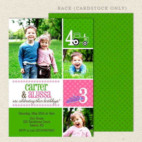 Joint Birthday Party Invitations for 2, 3 or 4 children – Page 2 – Lil