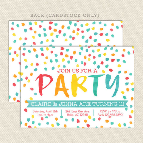 Joint Birthday Party Invitations for 2, 3 or 4 children – Page 3 – Lil