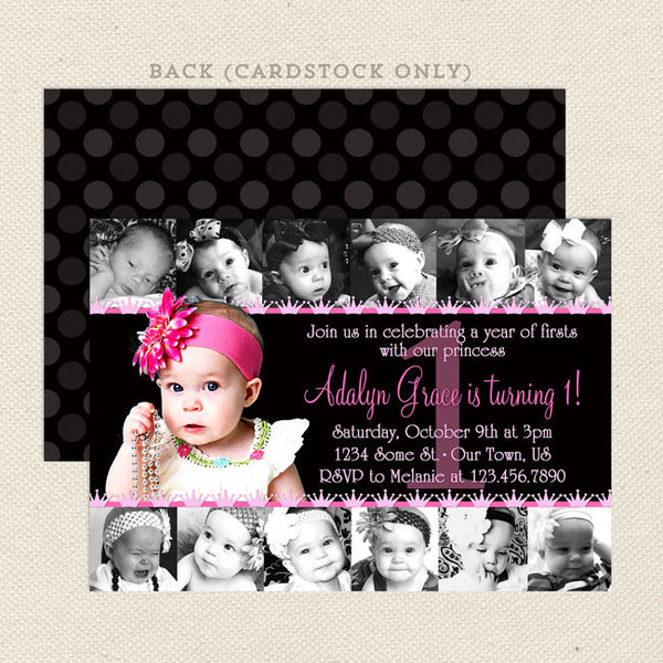 Photo Collage Birthday Invitations 4