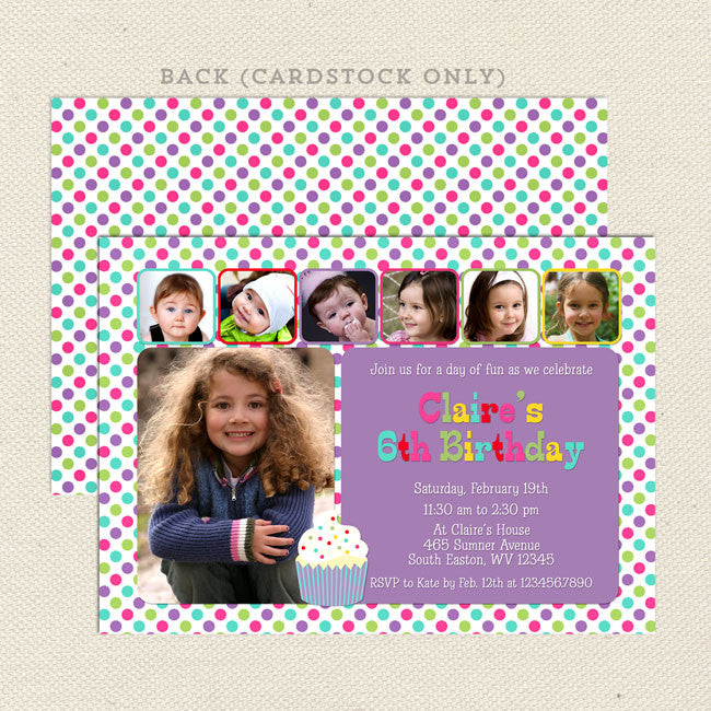 Photo Collage Birthday Invitations 5