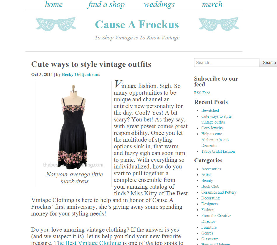 Styling Tips and a Giveaway with 'Cause A Frockus'