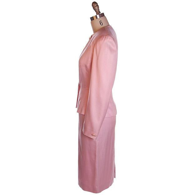 Vintage 1980s Ladies Suit Pink Silk Herbert Grossman Sz 8 – The Best ...