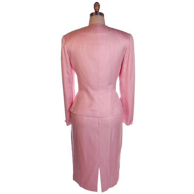 Vintage 1980s Ladies Suit Pink Silk Herbert Grossman Sz 8 – The Best ...